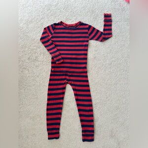 Gap Kids Boys Stripe 2 Pc Pajamas Set Size 8 Long Sleeve Snug Fit Organic Cotton